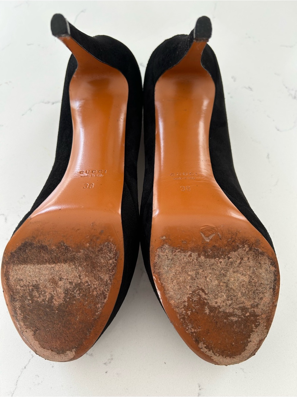 Gucci heels/pumps black suede size 38 - Picture 15 of 16